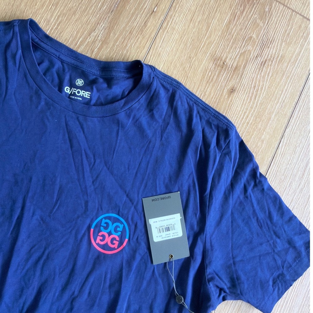 G/FORE Mens Shut Your Face Graphic T-Shirt Blue NWT size medium